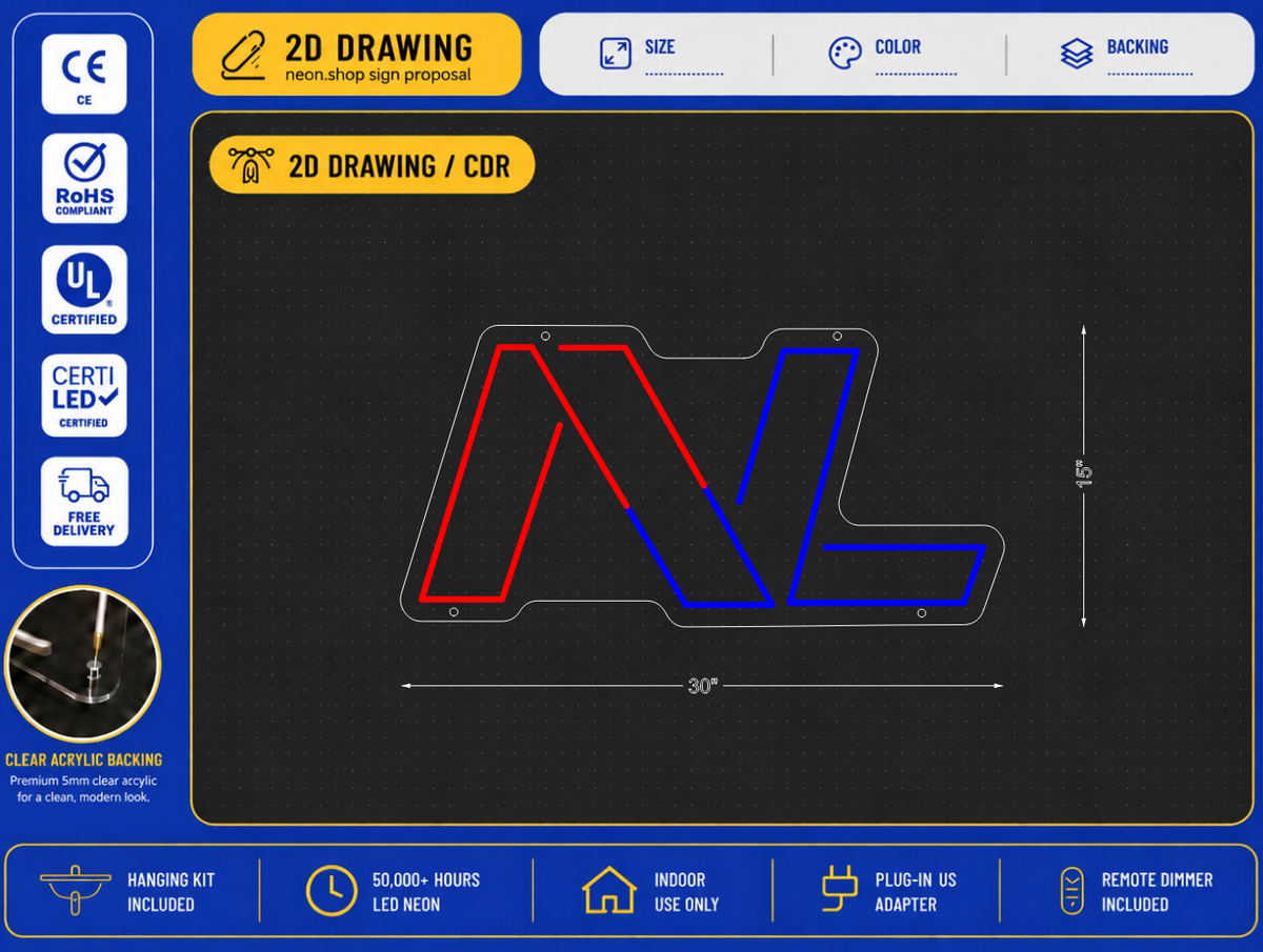 Custom Neon sign for Drew Pettit