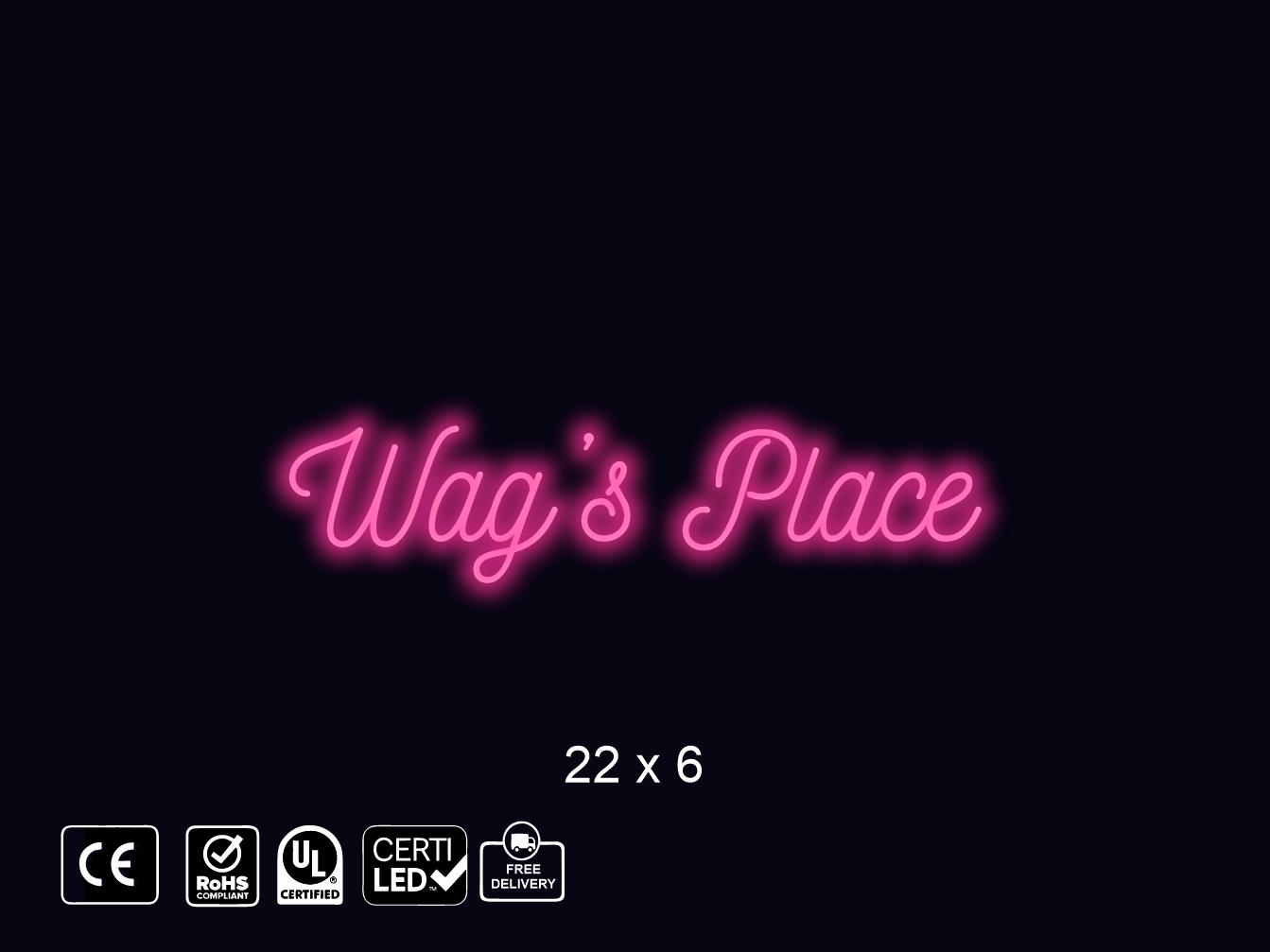 Custom Neon sign for Chele Wag
