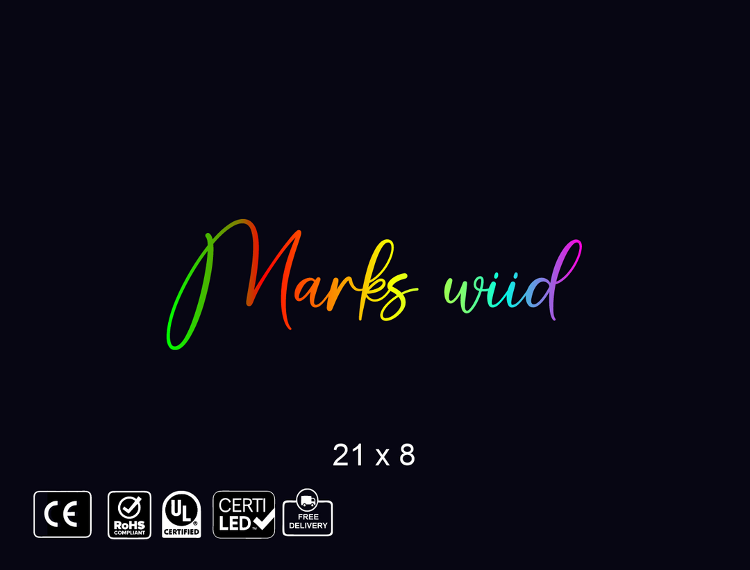 Custom Neon sign for Marks David