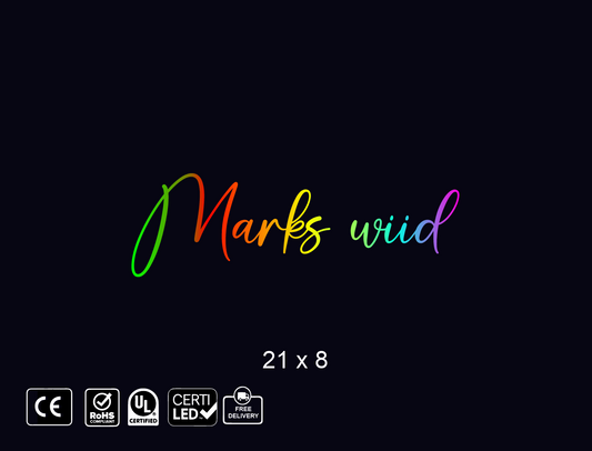 Custom Neon sign for Marks David