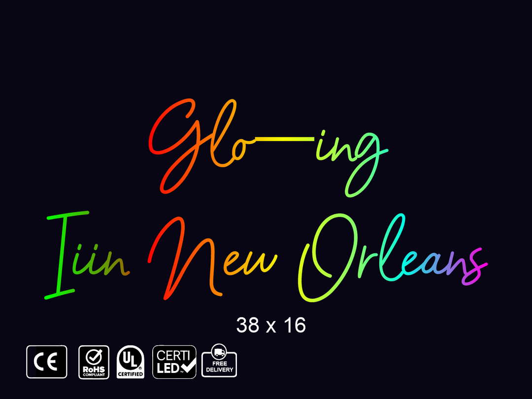 Neon sign for Gloria Dittus