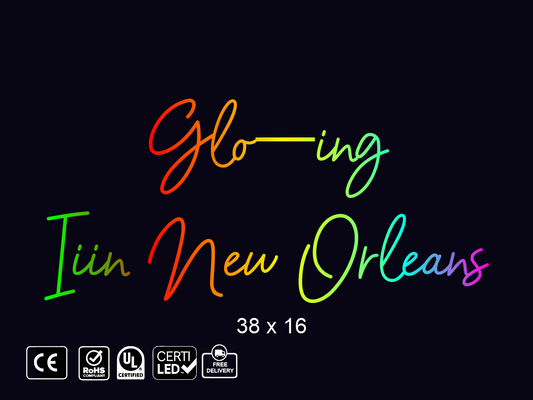 Neon sign for Gloria Dittus