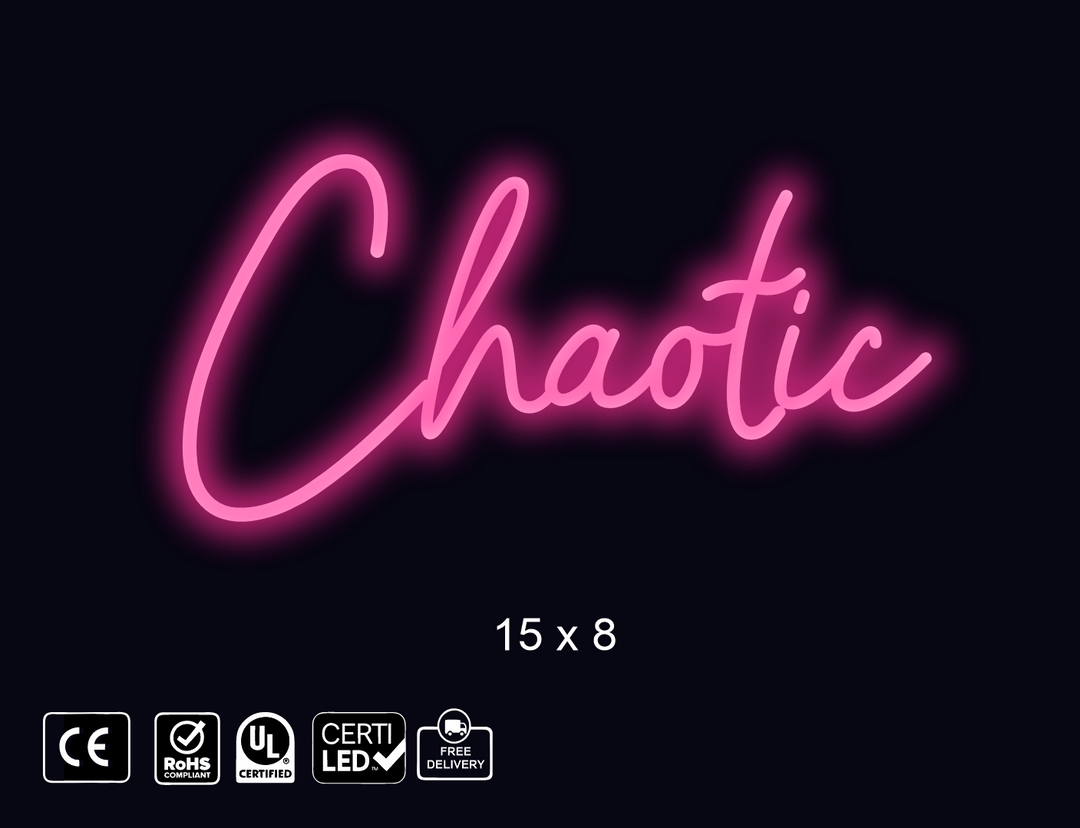 Custom neon sign for Chaotic Motion