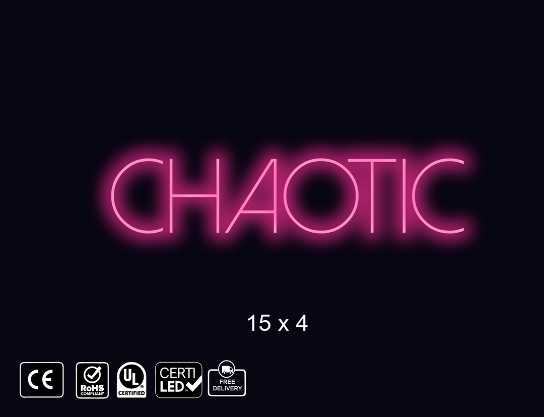 Custom neon sign for Chaotic Motion