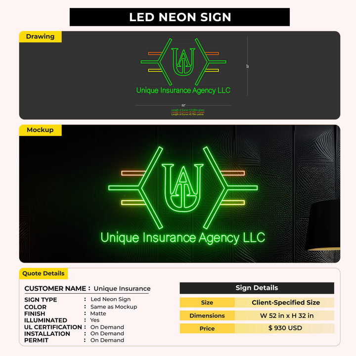 Custom Signs For Unique Insurance