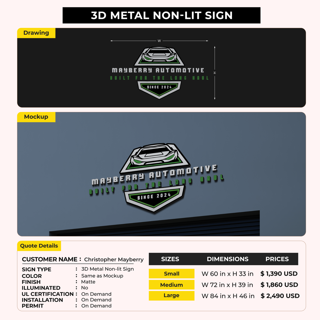 Custom Signs For Christopher Mayberry
