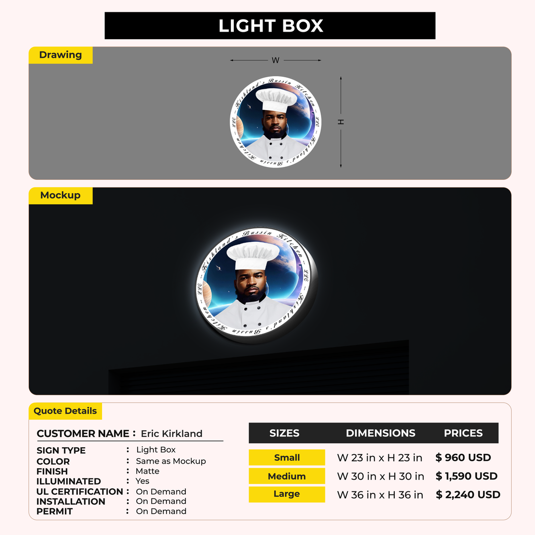Custom Signs For Eric Kirkland