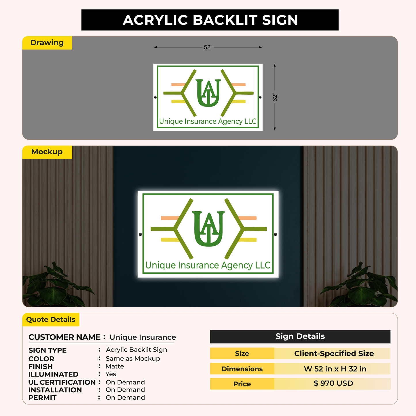 Custom Signs For Unique Insurance