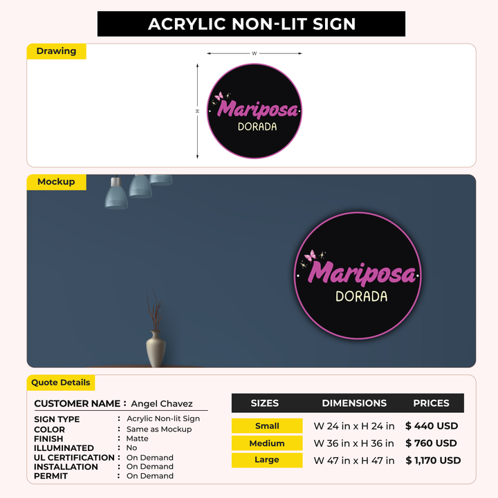 Custom Sign For Angel Chavez