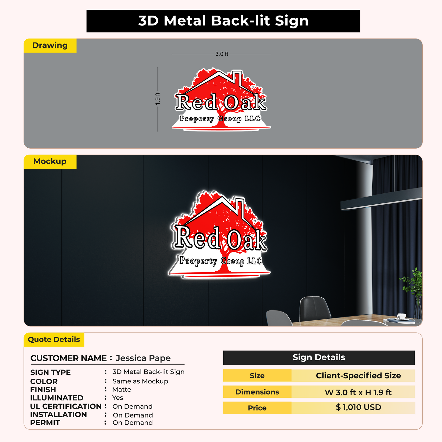 Custom Signs for Jessica Pape