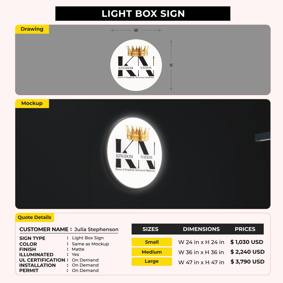 Business Signage for Julia Stephenson