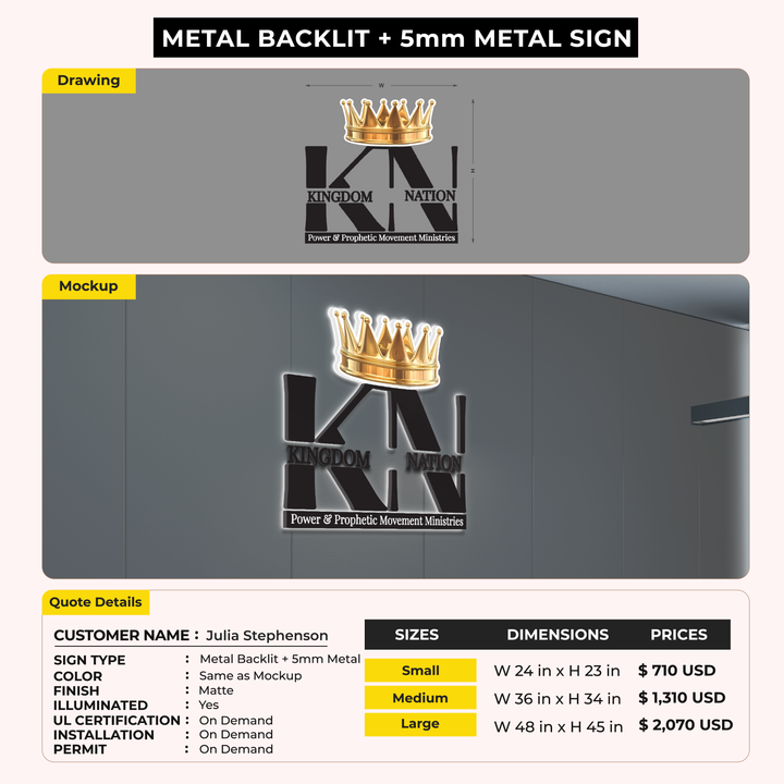 Business Signage for Julia Stephenson