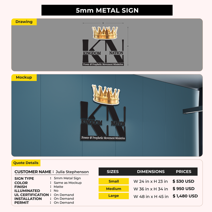 Business Signage for Julia Stephenson