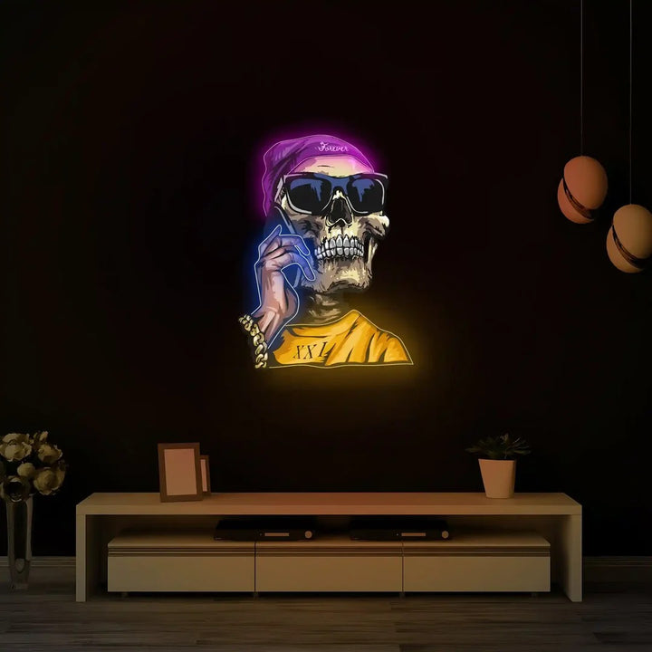 Skull Mob UV Light | Neon Art LED Illumination