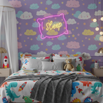 Sleep Pillow LED Neon Sign displayed in nursery or kids room by Neon.Shop