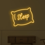 Sleep Pillow LED Neon Sign displayed in nursery or kids room by Neon.Shop