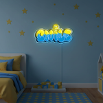 Smile Graffiti UV Art LED Neon Sign with colorful UV art glow, cheerful LED wall décor by Neon.Shop