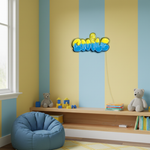 Smile Graffiti UV Art LED Neon Sign with colorful UV art glow, cheerful LED wall décor by Neon.Shop