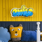 Smile Graffiti UV Art LED Neon Sign with colorful UV art glow, cheerful LED wall décor by Neon.Shop