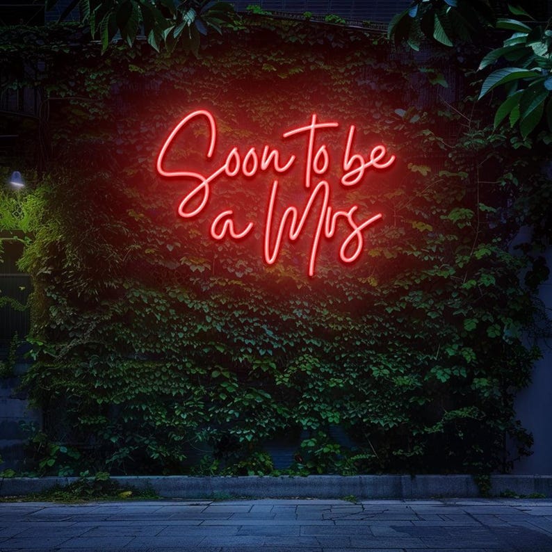 Soon to Be a Mrs neon sign for wedding décor by Neon.Shop - Red