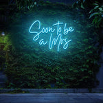 Soon to Be a Mrs neon sign for wedding décor by Neon.Shop - Ice Blue 
