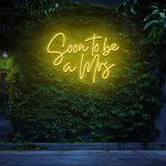 Soon to Be a Mrs neon sign for wedding décor by Neon.Shop - Yellow 