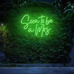 Soon to Be a Mrs neon sign for wedding décor by Neon.Shop - Green 