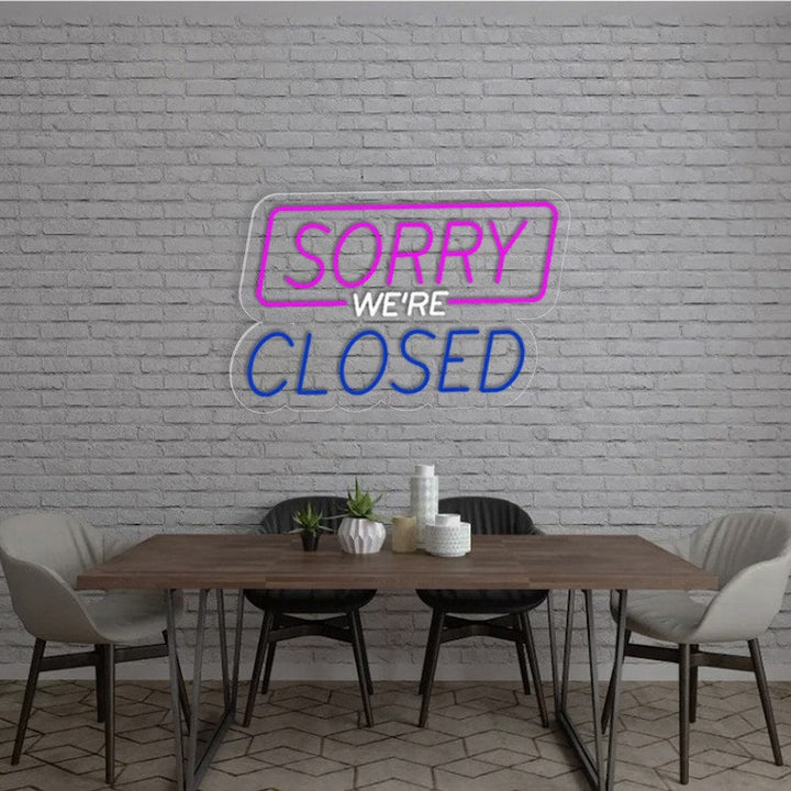Sorry we are Closed Business Neon Sign