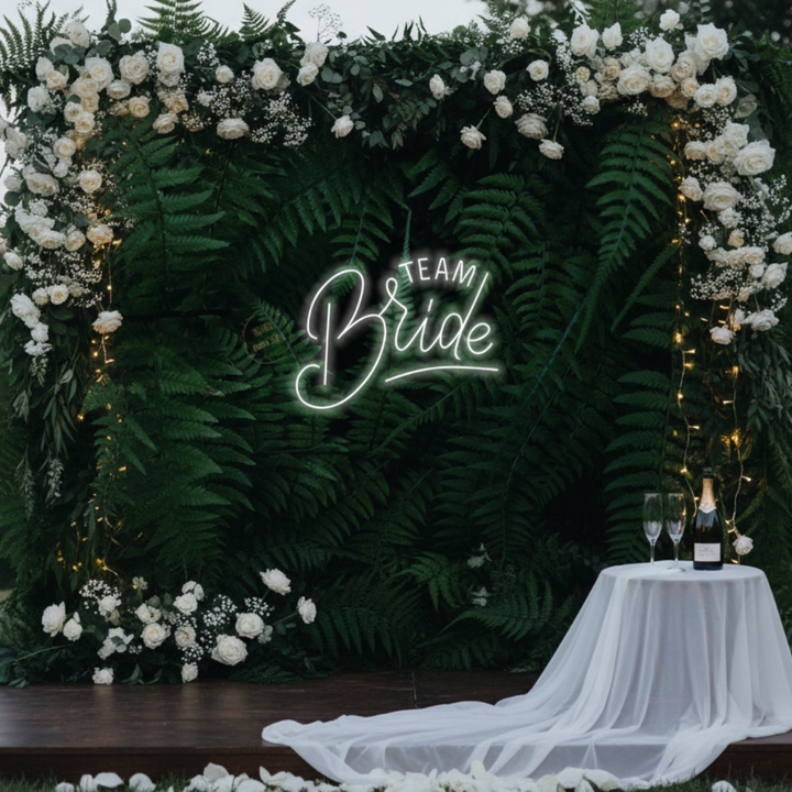 Stylish Team Bride wedding neon sign for celebration – Neon.Shop