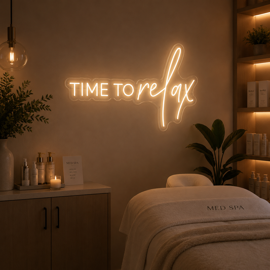To Relax LED Neon Sign Spa & Wellness Wall Décor