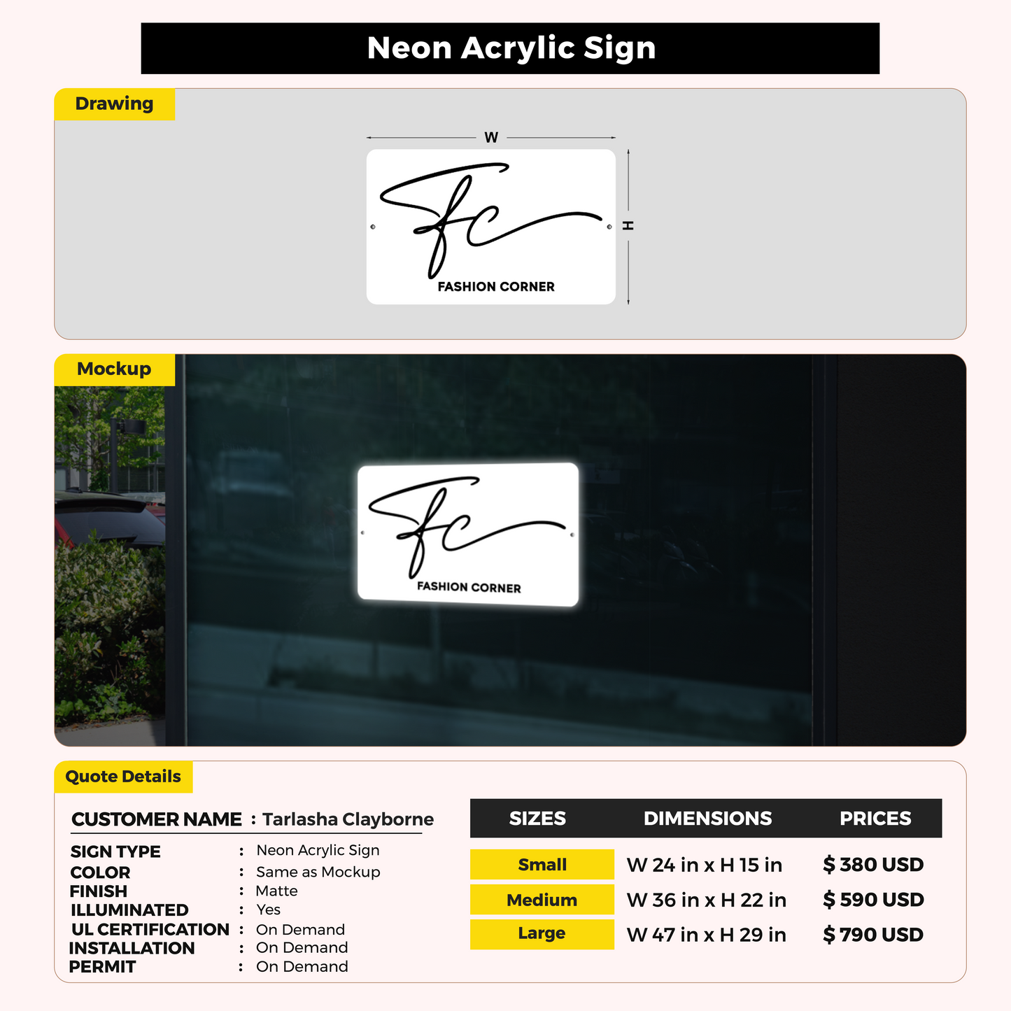 Custom Signs For Tarlasha Clayborne