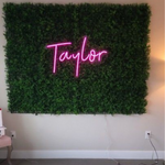 TAYLOR” custom LED neon sign, stylish wall light perfect for bedroom, office, or home décor by Neon.Shop.