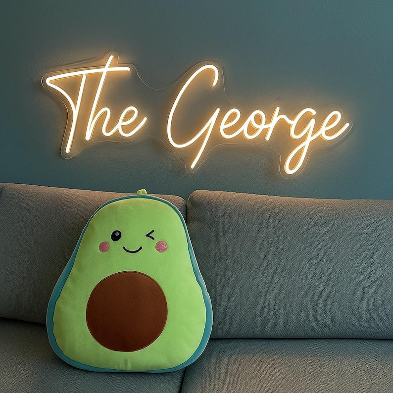 The George Name LED Neon Sign by Neon.Shop. Perfect for bedrooms, home studios, boutiques, or party backdrops