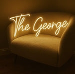 The George Name LED Neon Sign by Neon.Shop. Perfect for bedrooms, home studios, boutiques, or party backdrops
