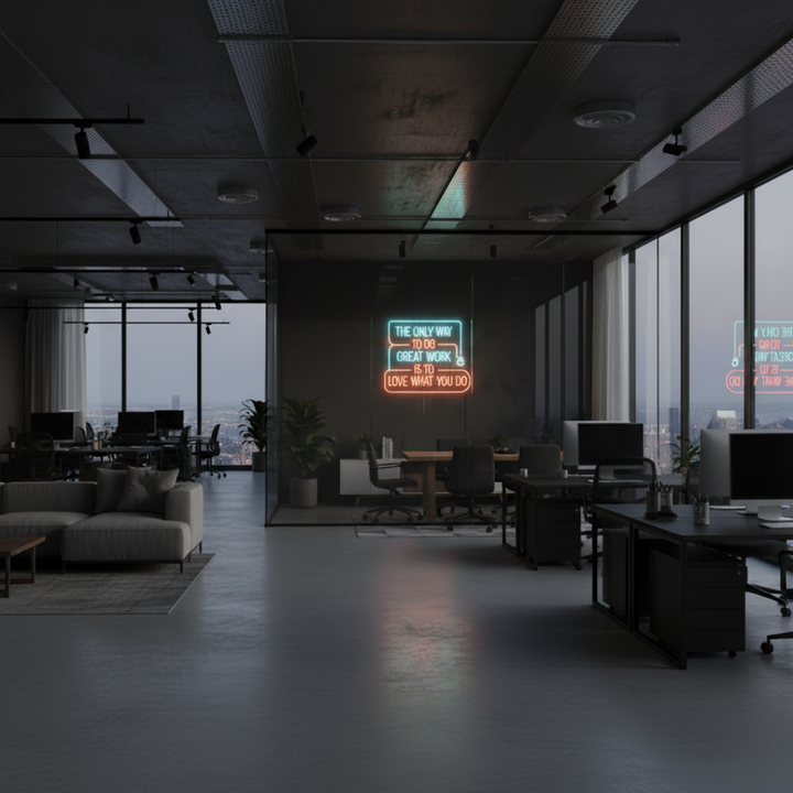 The Only Way To do Great work Is to Love what You do Neon sign