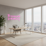 The Unexamined Life Is Not Worth Living motivational LED neon sign for office, study room, or home décor by Neon.Shop.