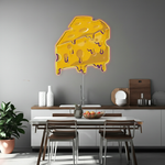Thick Cheese Slice UV Art LED Neon Sign with vibrant UV art glow, playful food-themed LED wall décor by Neon.Shop
