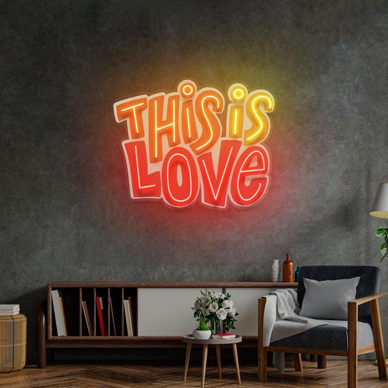 This Is Love UV Art LED Neon Sign