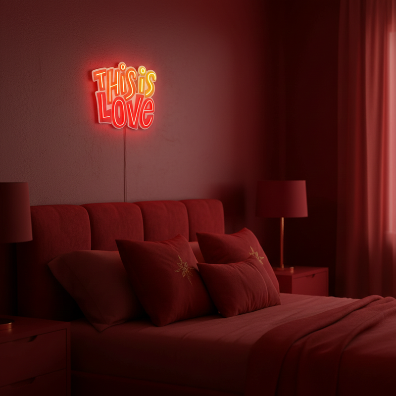 This Is Love UV Art LED Neon Sign