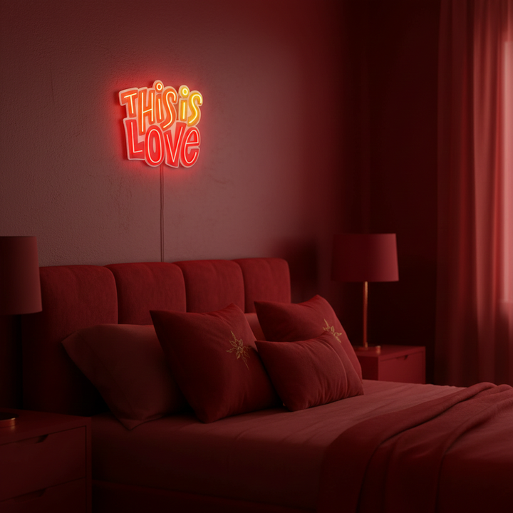 This Is Love UV Art LED Neon Sign