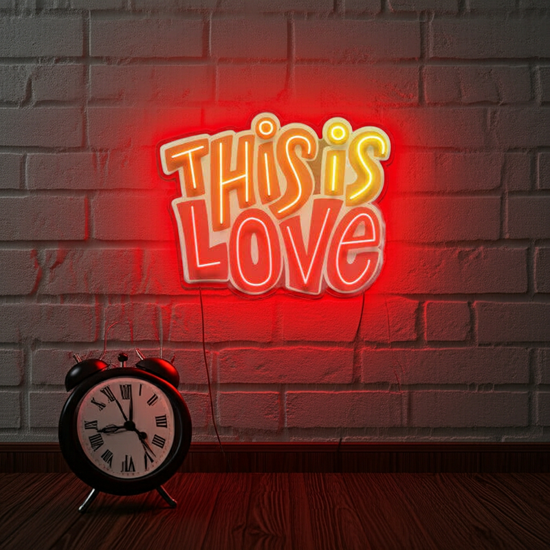 This Is Love UV Art LED Neon Sign
