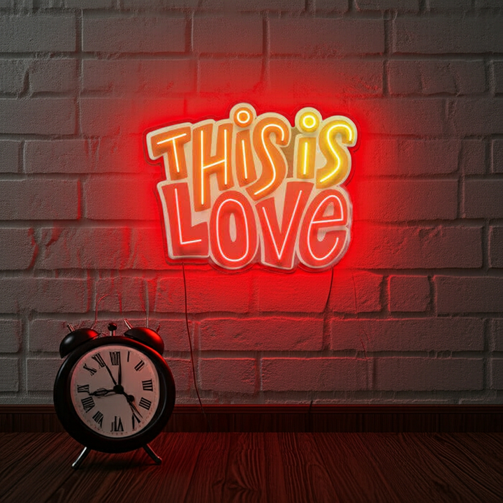 This Is Love UV Art LED Neon Sign