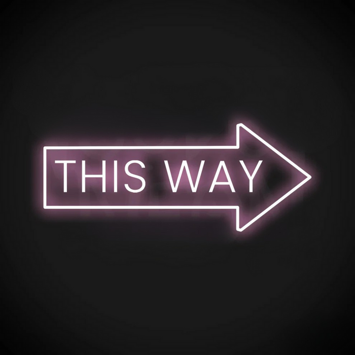 This Way Arrow Business Neon Sign