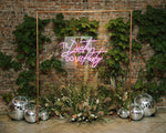 Bold wedding LED neon sign Till Death Do Us Party by Neon.Shop
