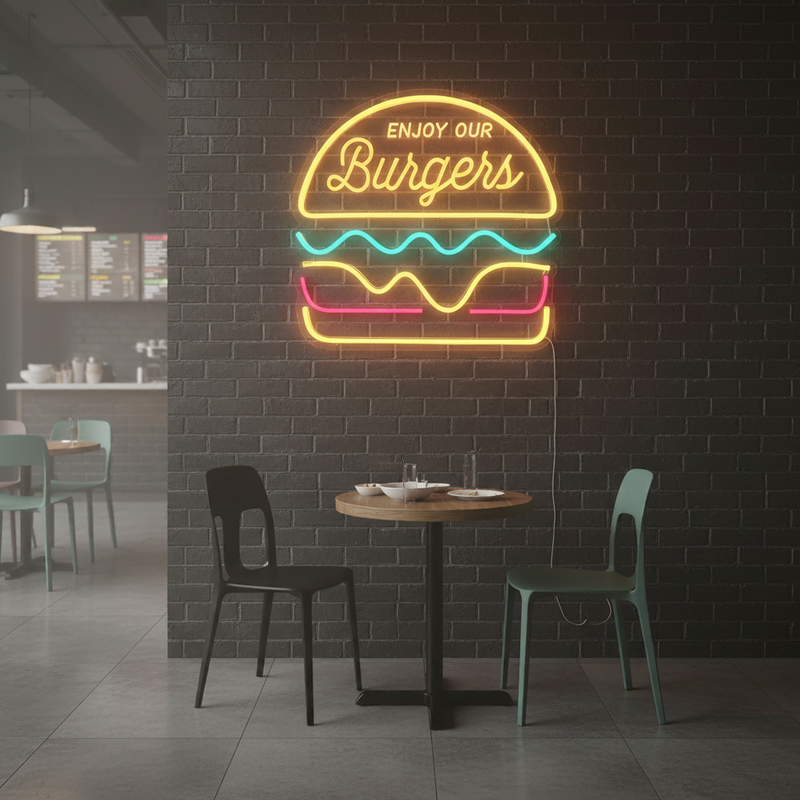 Burger Trendy Neon Sign