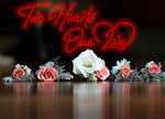 Two Hearts One Love LED neon sign for reception stage decoration – Neon.Shop