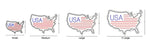 USA map LED neon sign glowing on a home wall, ideal for living rooms, offices, and patriotic décor by Neon.Shop