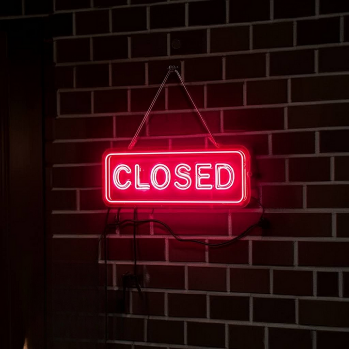 Closed Business Neon Sign