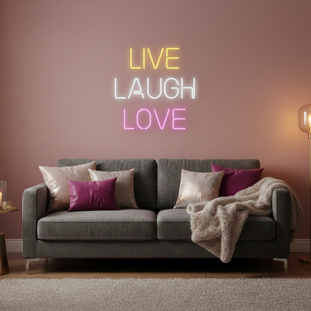 Live Laugh Love Valentine's Day Neon Sign