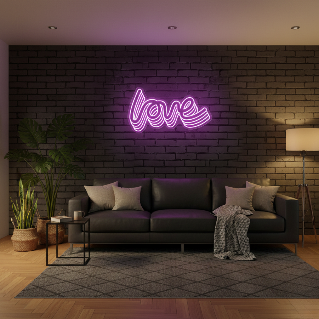 Polychrome Love Word Valentine's Day Neon Sign